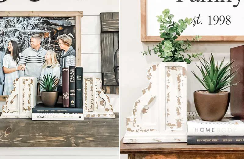 Chippy Vase Corbel Bookends  Set of 2