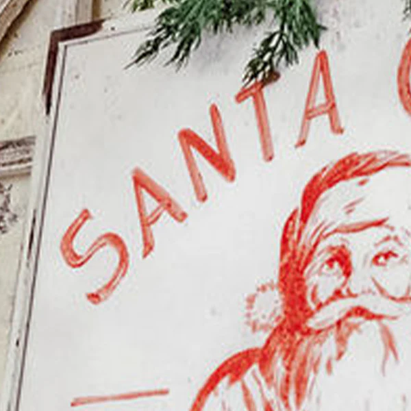 Coming to Town Distressed Metal Sign