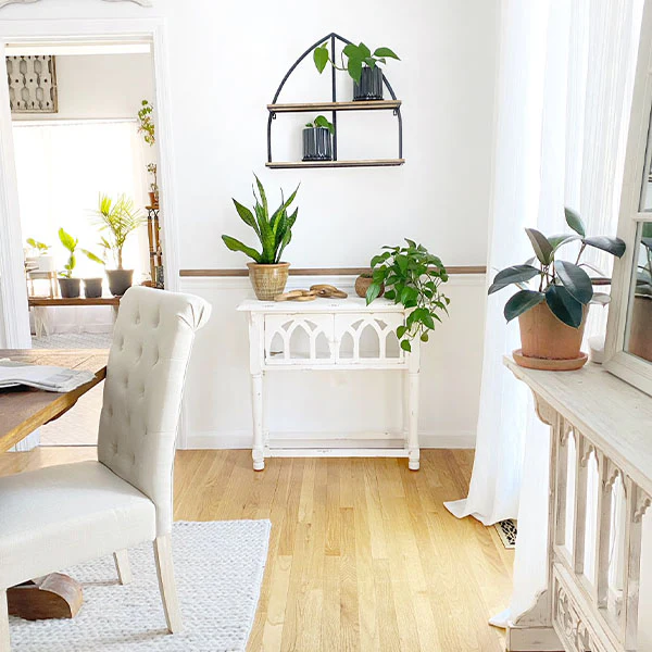 Wooden European Arched Storage Table