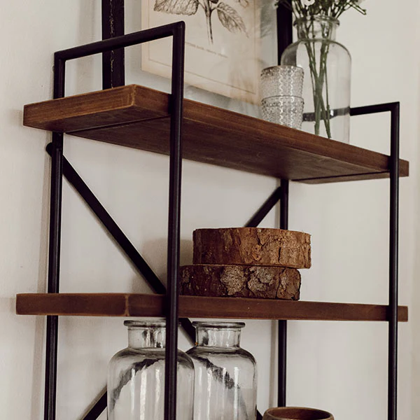 Three Tier Crossback Floating Shelf
