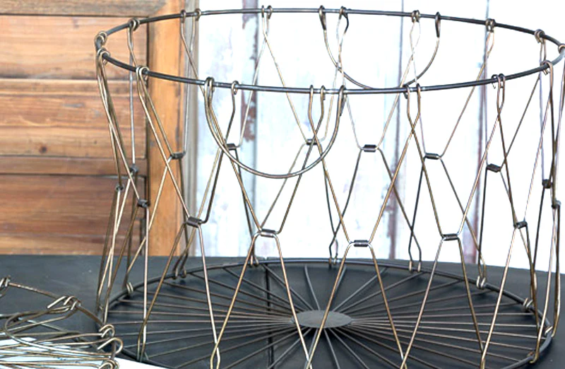 Collapsible Wire Mercantile Baskets  Set of 3