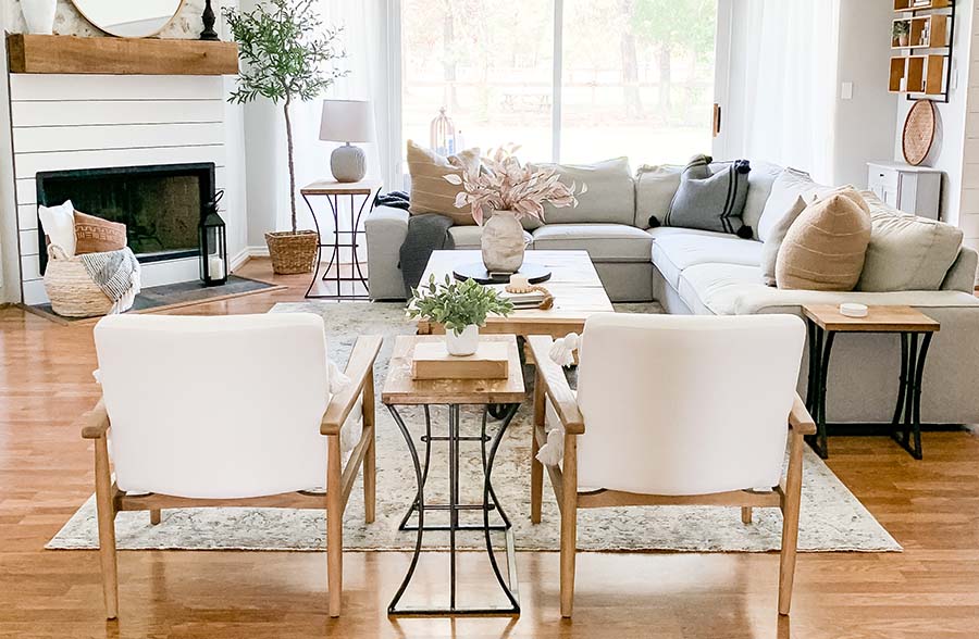 Metal Framed Nesting Tables, Set of 3