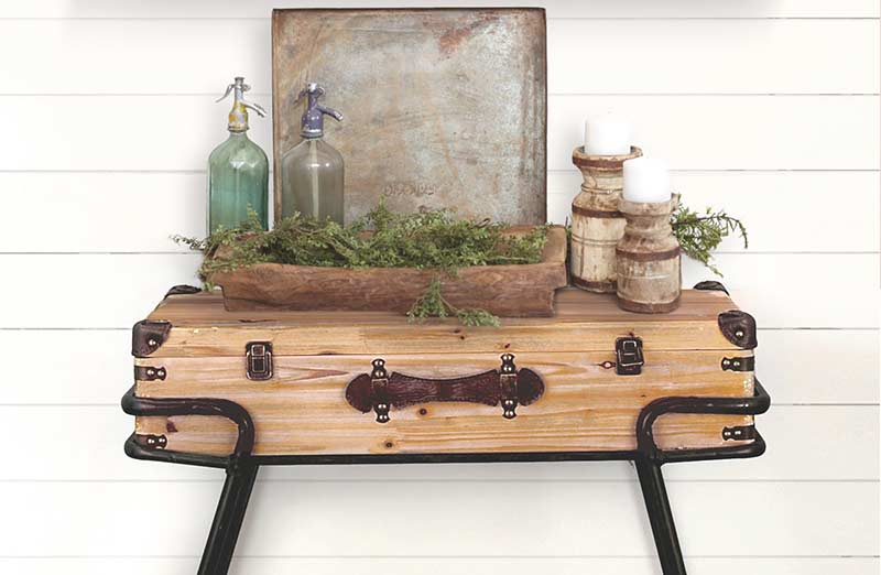 Wood Storage Accent Table