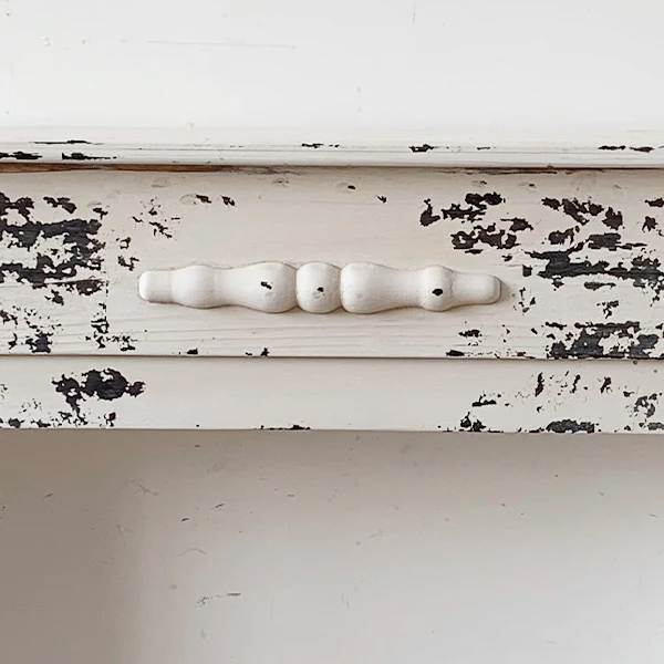 Extreme Distressing Whitewashed Mantel | DES Exclusive