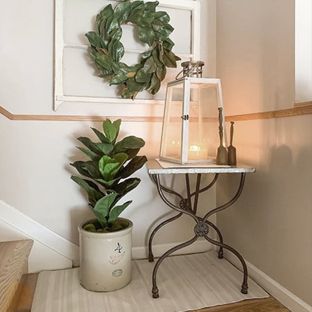 Rustic Metal Accent Table