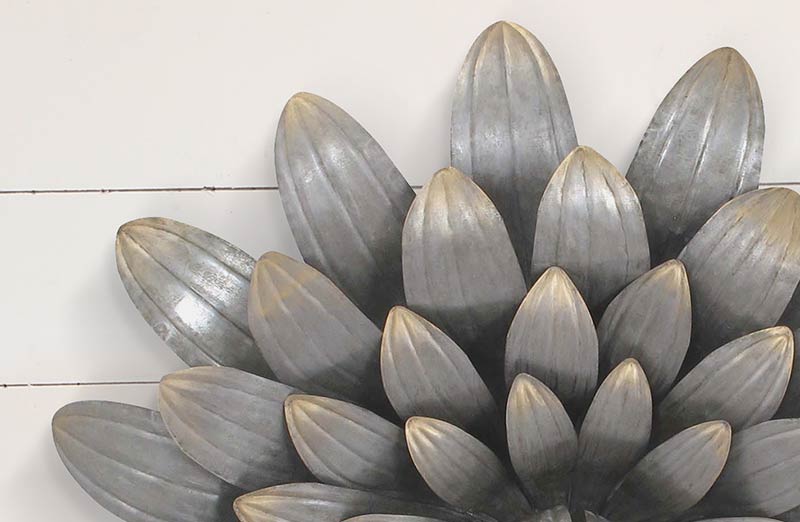 *HUUGE* Galvanized Flower Wall Art