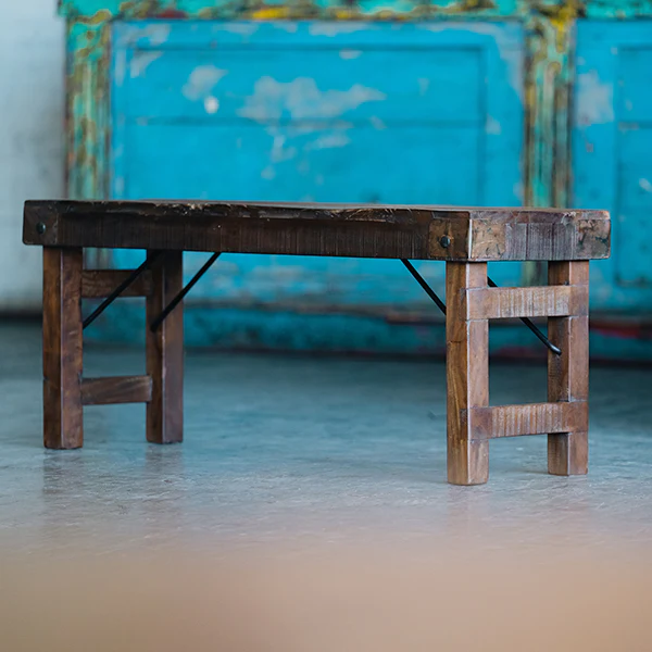 Reclaimed Wood Folding Bench
