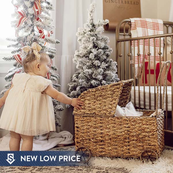 Rattan Stroller Basket