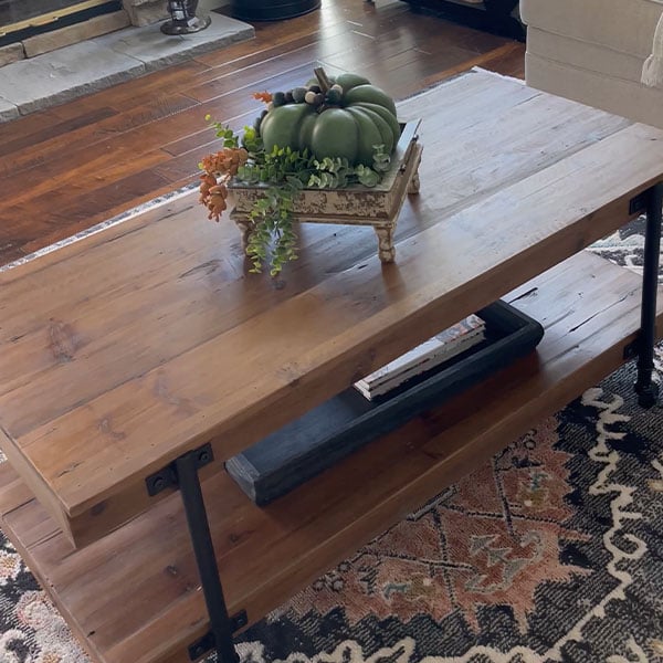 Rolling Coffee Table | Rustic Utilitarian
