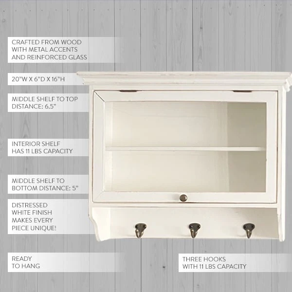 European Wall Cabinet Shelf with Hooks