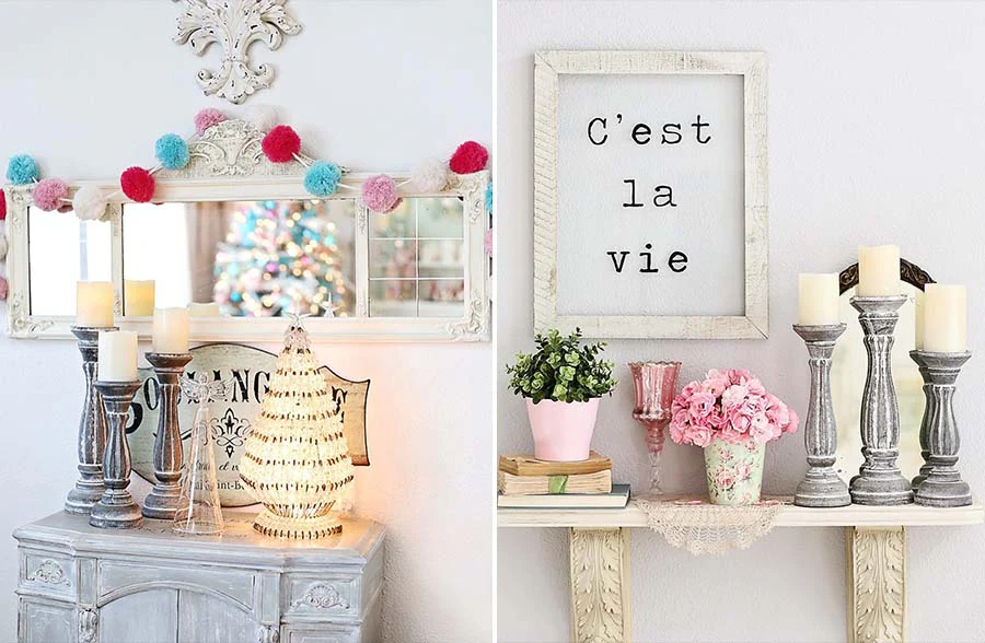 Pillar Candle Holders, Set of 3