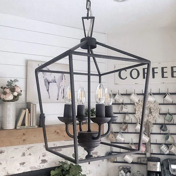 Metal Geometric Chandelier