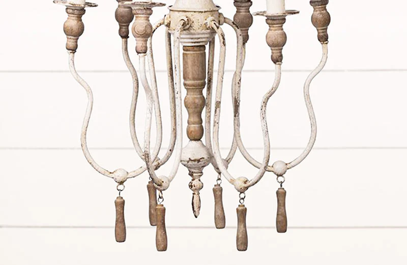Distressed Victorian Candle Chandelier