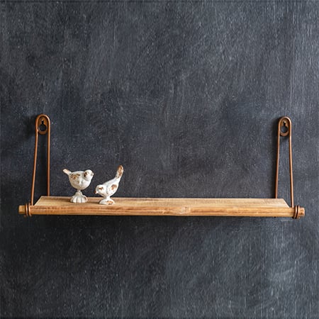 Floating Wooden Wall Shelf