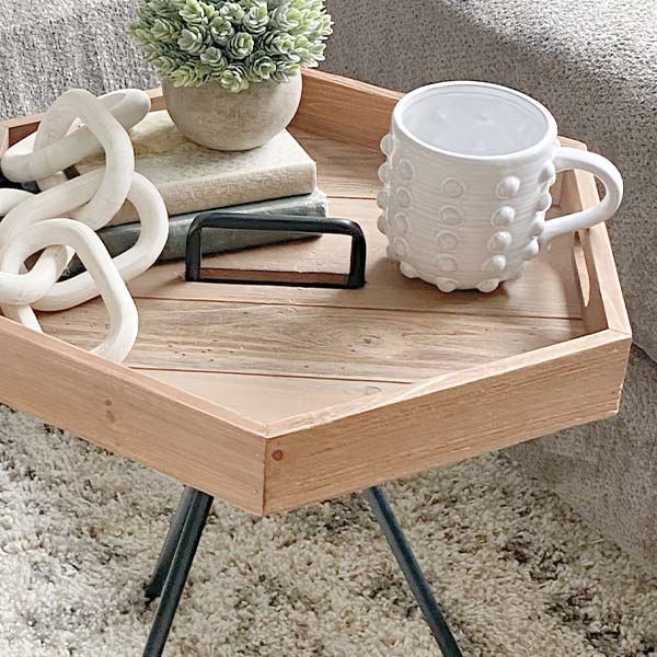 Reclaimed Wood Table | Removable Tray