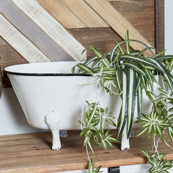 *HUGE* Enamel Claw Foot Bathtub Planter