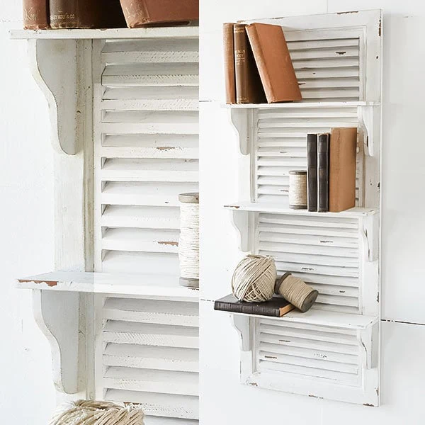 LARGE Distressed Shutter Shelf