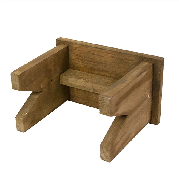 Distressed Wooden Stool Riser