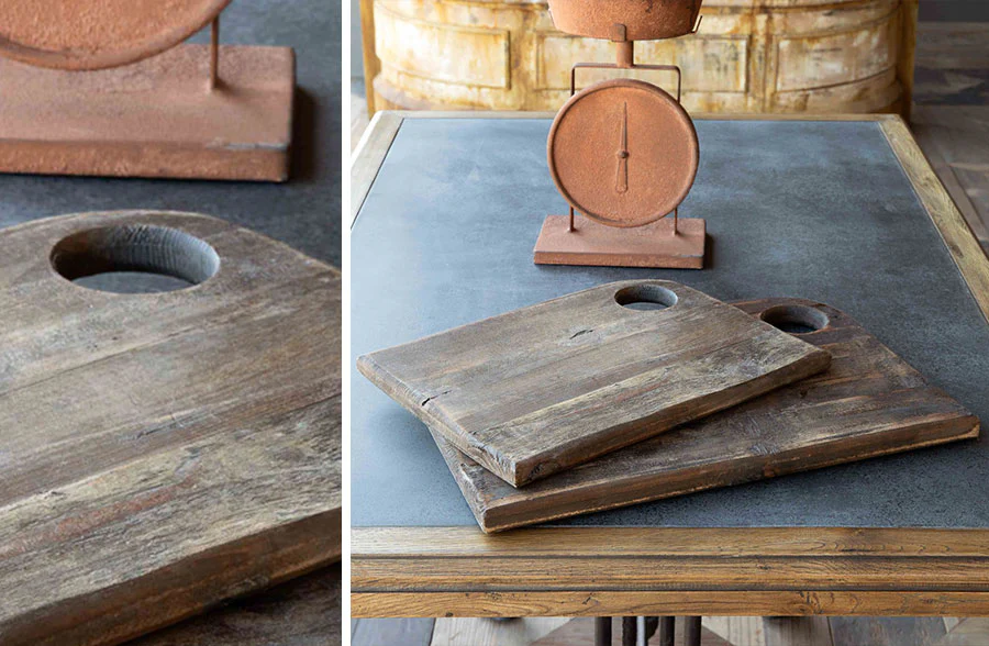 Wooden Artist's Palette Serving Boards, Set of 2