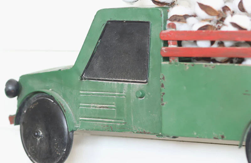 Distressed Green Truck Wall Shelf