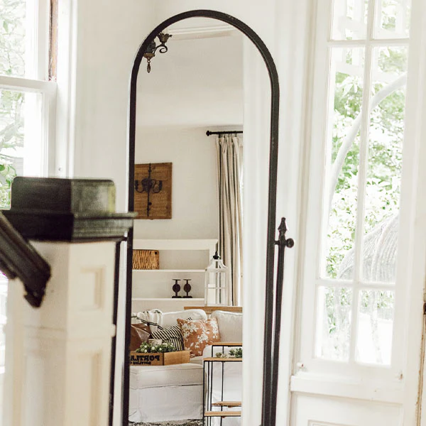 Distressed Metal Wardrobe Mirror | Industrial Farmhouse