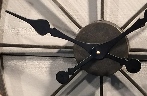 *HUGE* Rustic Wood and Metal Wall Clock