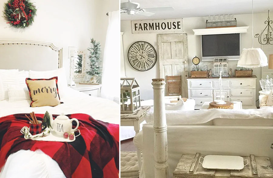 Distressed White Metal Trays, Set of 3