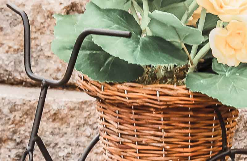Willow Basket Bicycle Planter