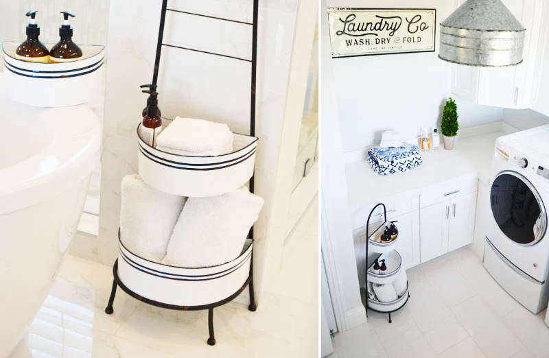 Distressed Enamel 3-Tiered Display Stand