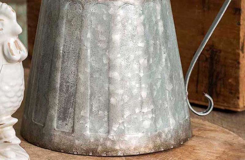 Galvanized Corrugated Milk Pitcher