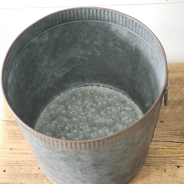 Galvanized Metal Deluxe Laundry Bins, Set of 2