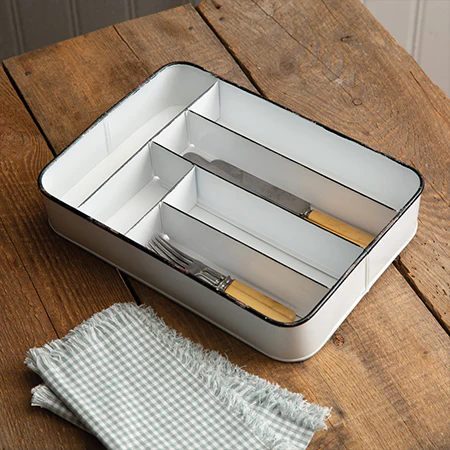 Chippy Enamel Cutlery Tray