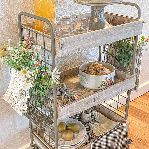 Wood Bar Cart | Functional Farmhouse
