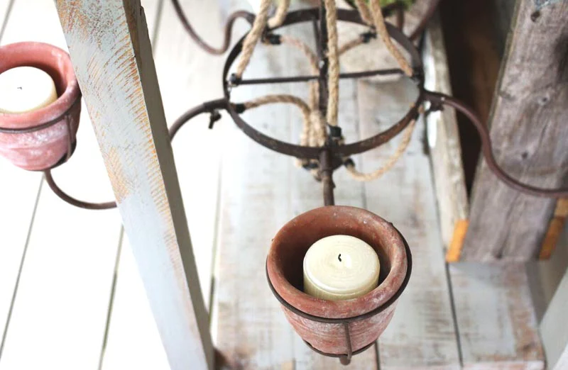 Terracotta Pot Chandelier