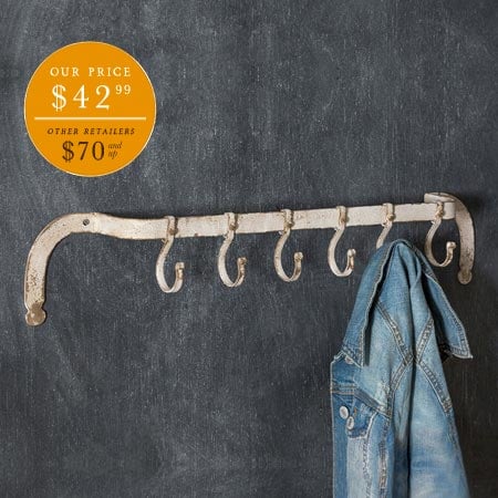 Rusted White Wall Rack