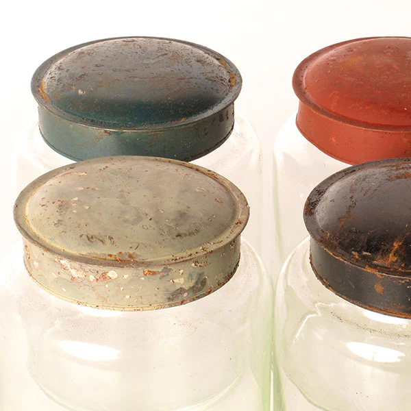 Antique Pharmacy Jars, Set of 4