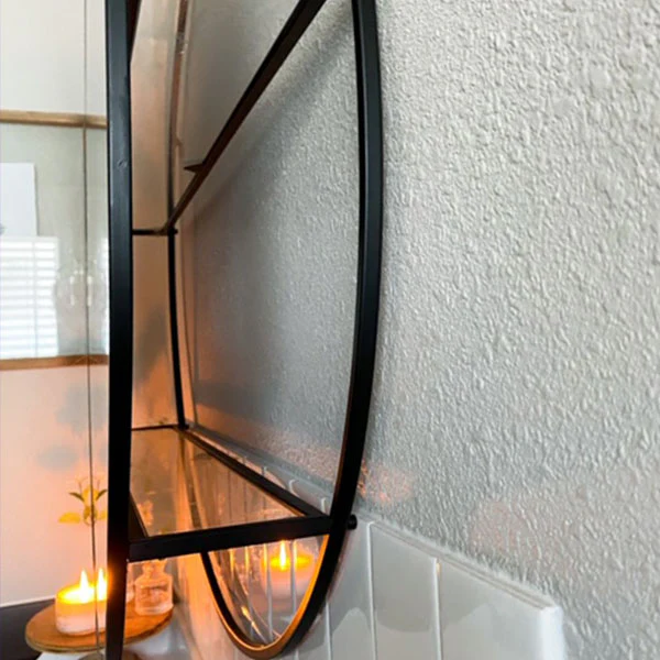 Round Storage Mirror | Modern Farmhouse