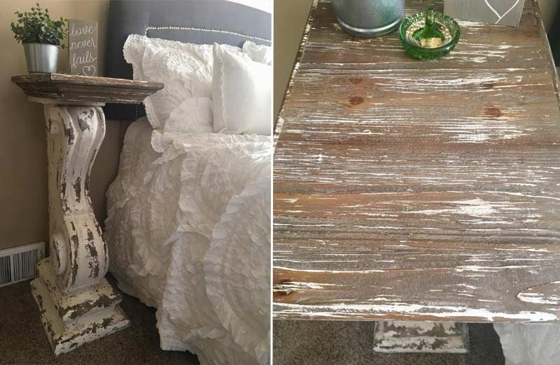 Distressed Corbel Side Table