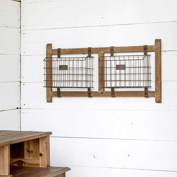 Wall Mounted Basket Rack
