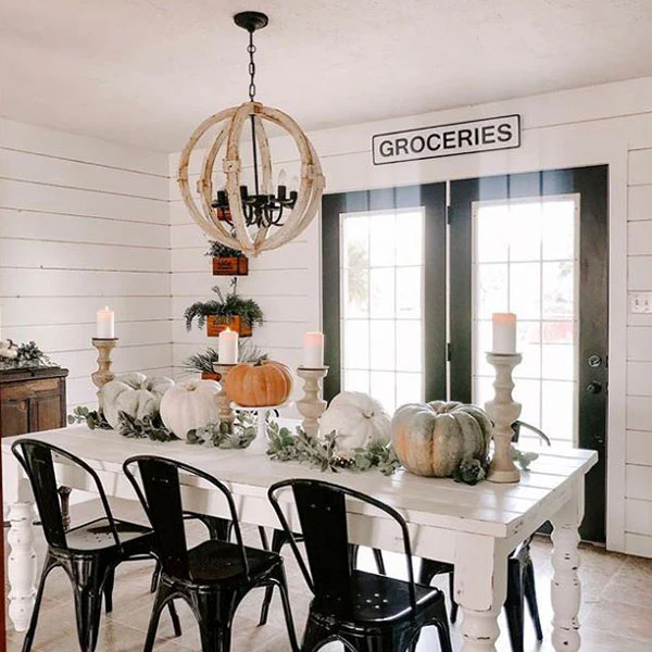 Wooden Globe Chandelier