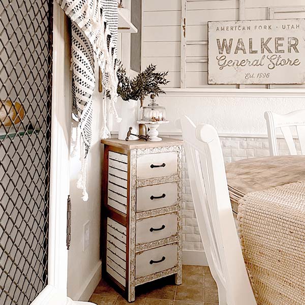 Intricately Carved Wooden Shiplap Dresser