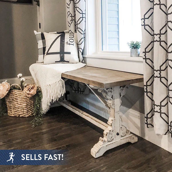 Corbel Inspired Wood Bench