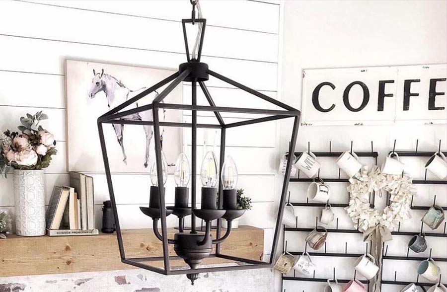 Metal Geometric Chandelier