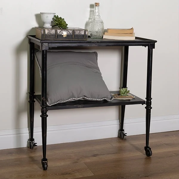 Black Metal Rolling Cart