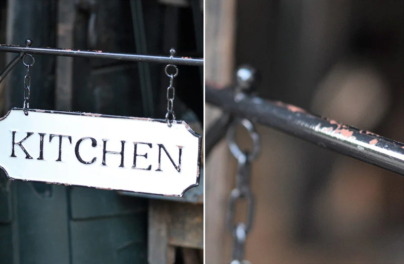Distressed Enamel Kitchen Sign