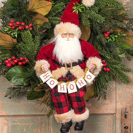 Festive Santa With Garland