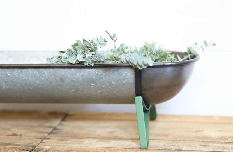 Metal Trough Planter Set of 2