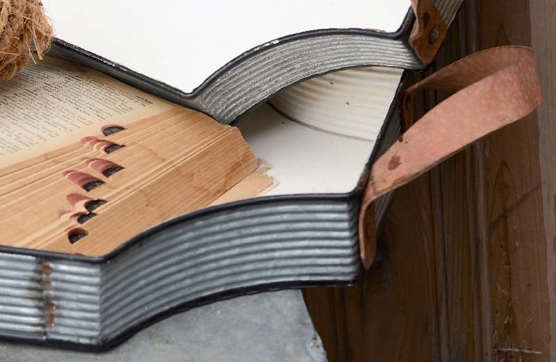 White Enamel Tray  Set Of 2