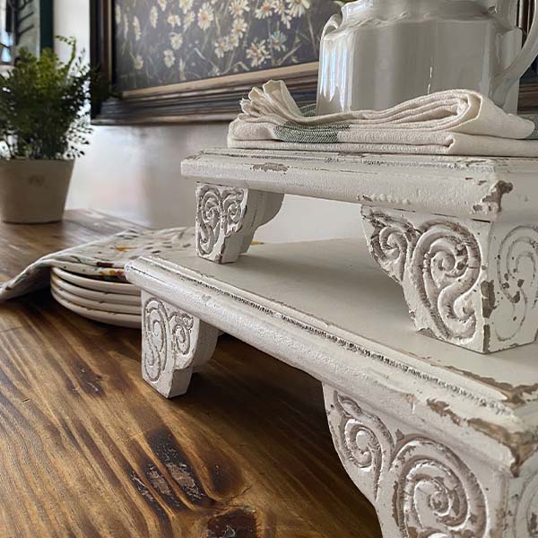 French Country Risers, Set of 2
