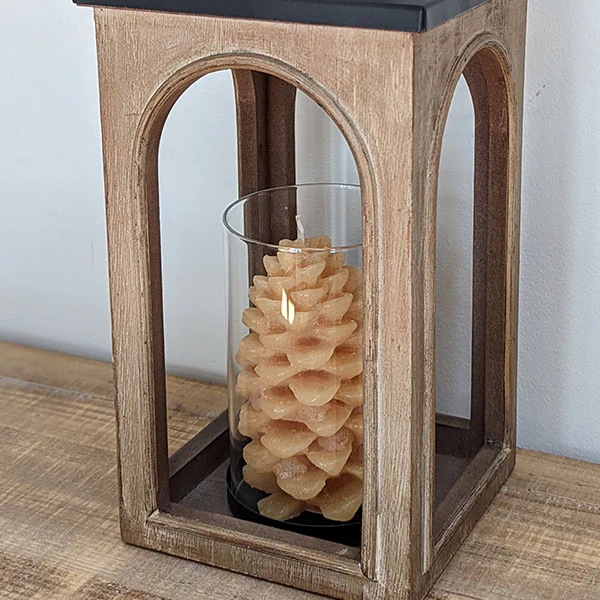 Cozy Pinecone Shaped Candles, Set of 2
